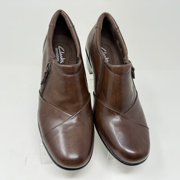 Clarks Leather WISH HOPE Side Zip Booties New W/O Tags Womens 8M I.1.1 Comfort - Picture 5 of 16